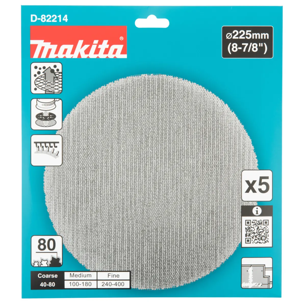 Makita Netzschleifmittel A80 225mm Klett - D-82214