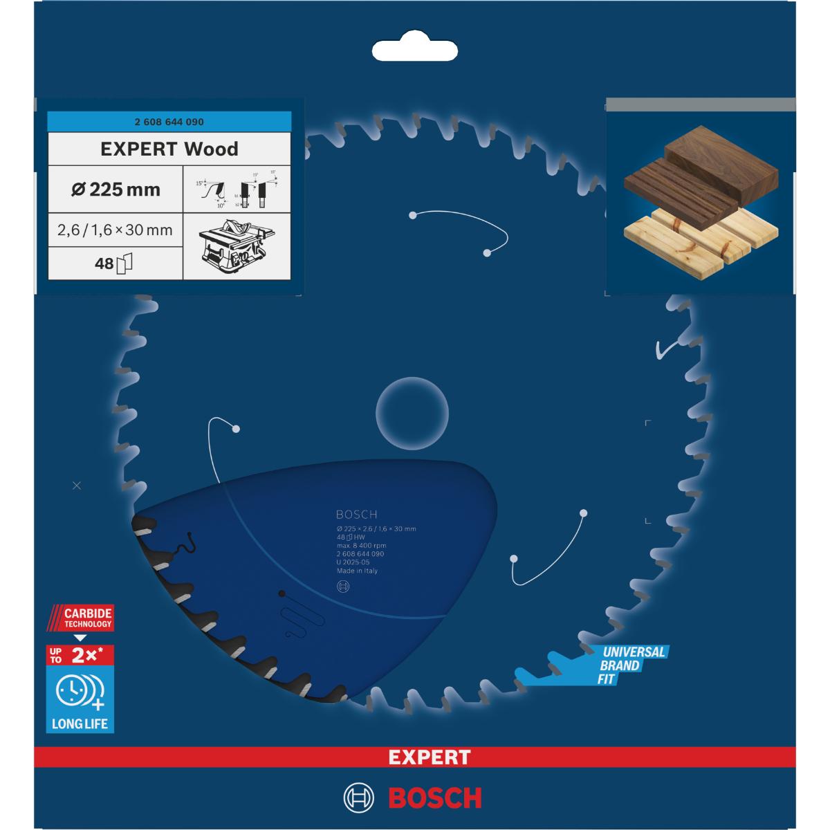 Bosch Kreissägeblatt Expert for Wood ø 225 mm