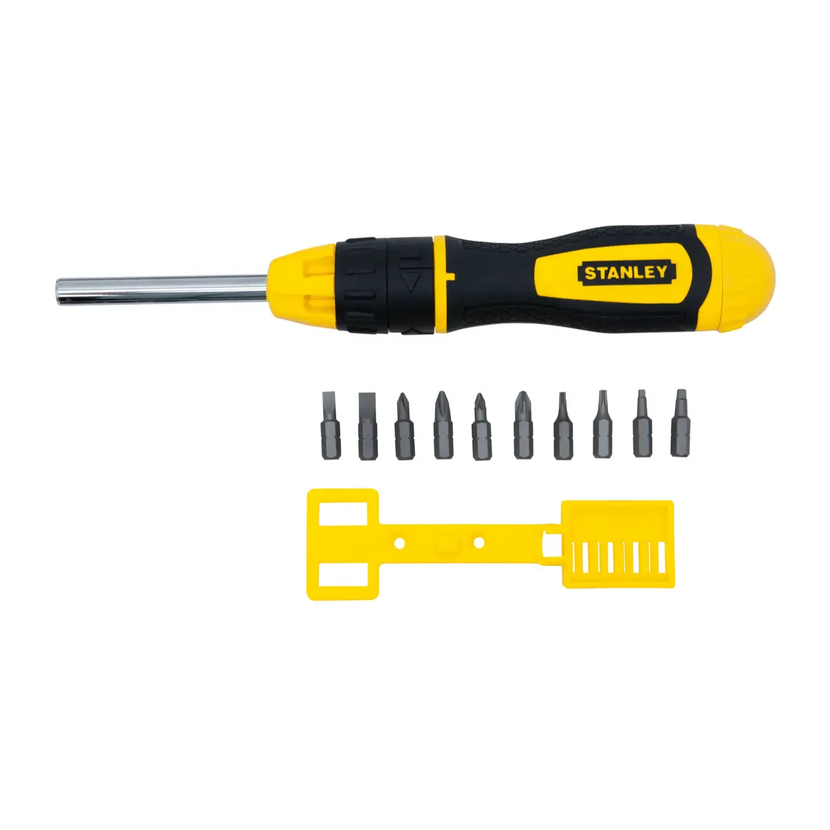 STANLEY Bit-Schraubendreher m. 10 Bits Rastche Parallel Phillips