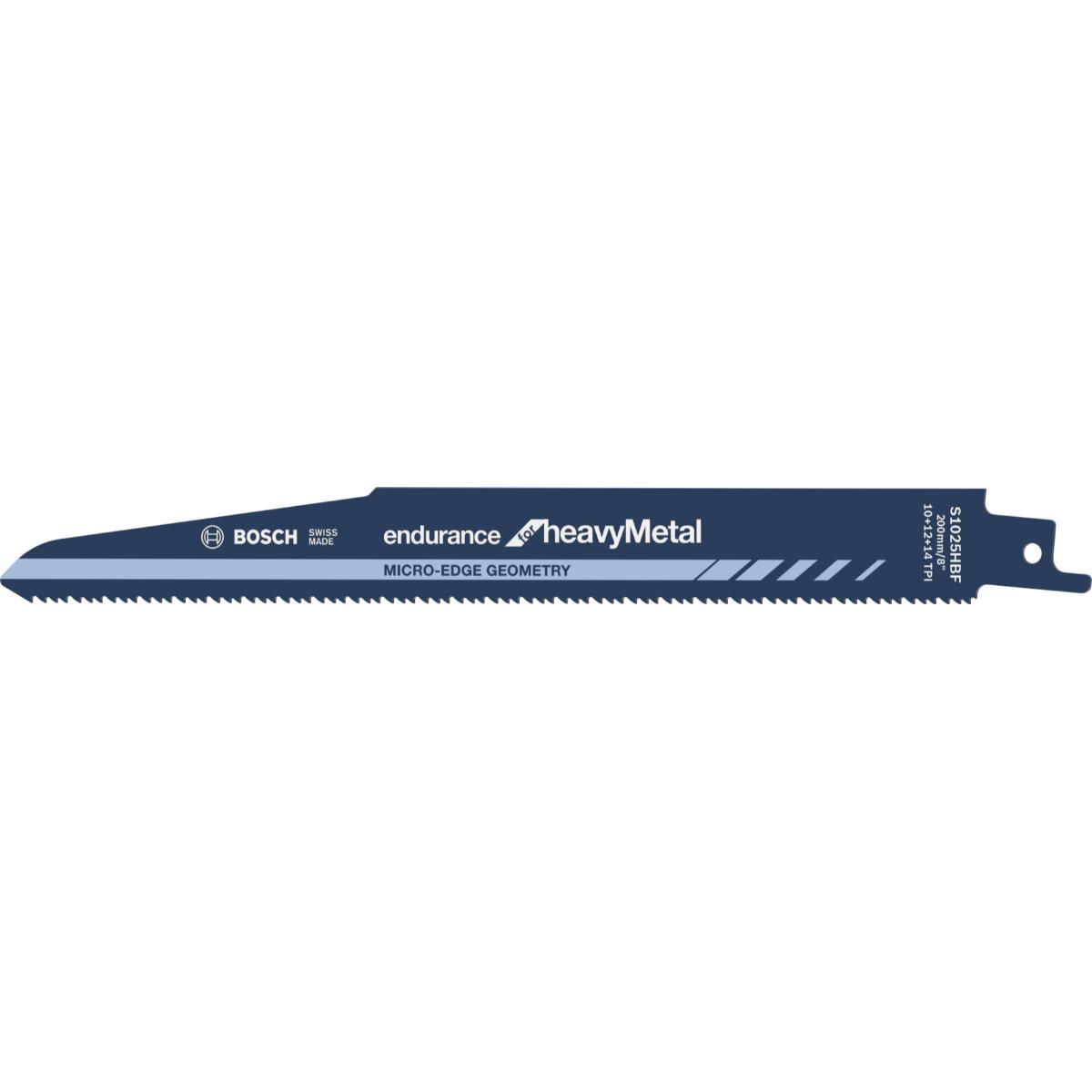 Bosch Säbelsägeblatt S 1025 HBF Endurance for Heavy Metal, 5er-Pack