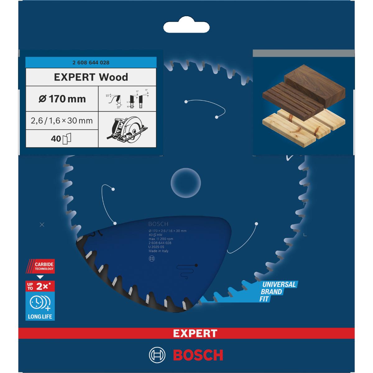Bosch Kreissägeblatt Expert for Wood ø 170 mm