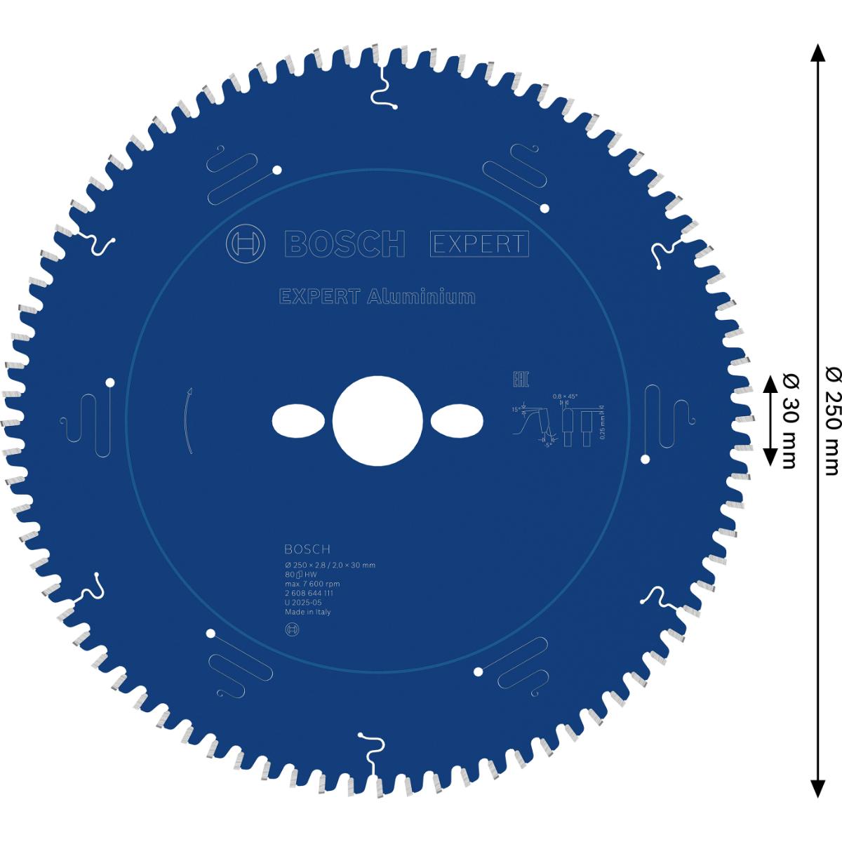 Bosch Kreissägeblatt Expert for Aluminium ø 250 mm