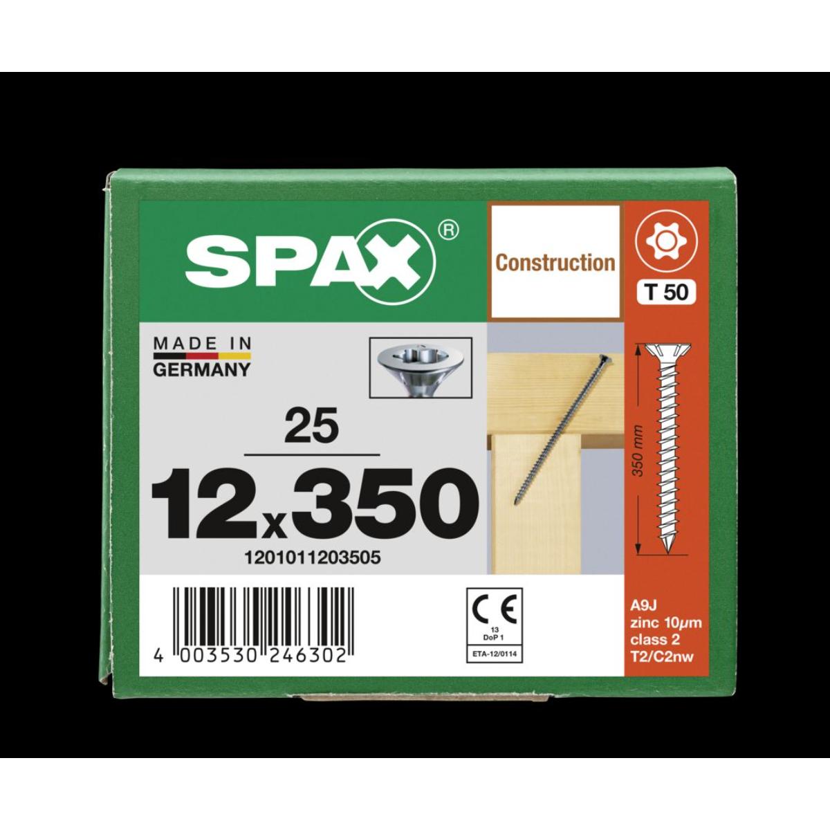 SPAX-S Senkkopf Fräsrippen T-Star Plus T50 Vollgewinde Cut WIROX, 25 Stück