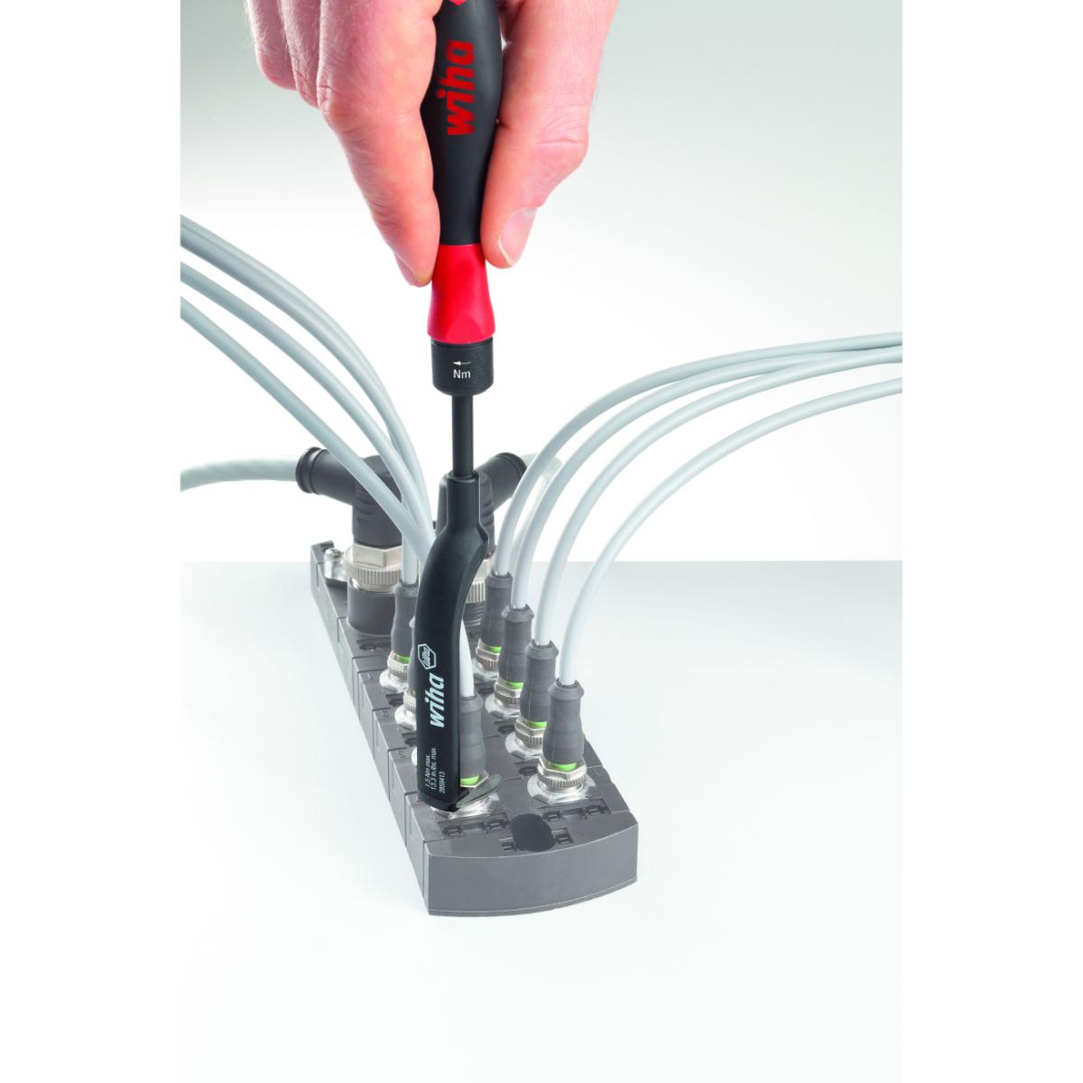 Wiha Kabelschlüssel Rundsteckverbinder Aussensechskant für Drehmoment-Schraubendreher mit Längsgriff