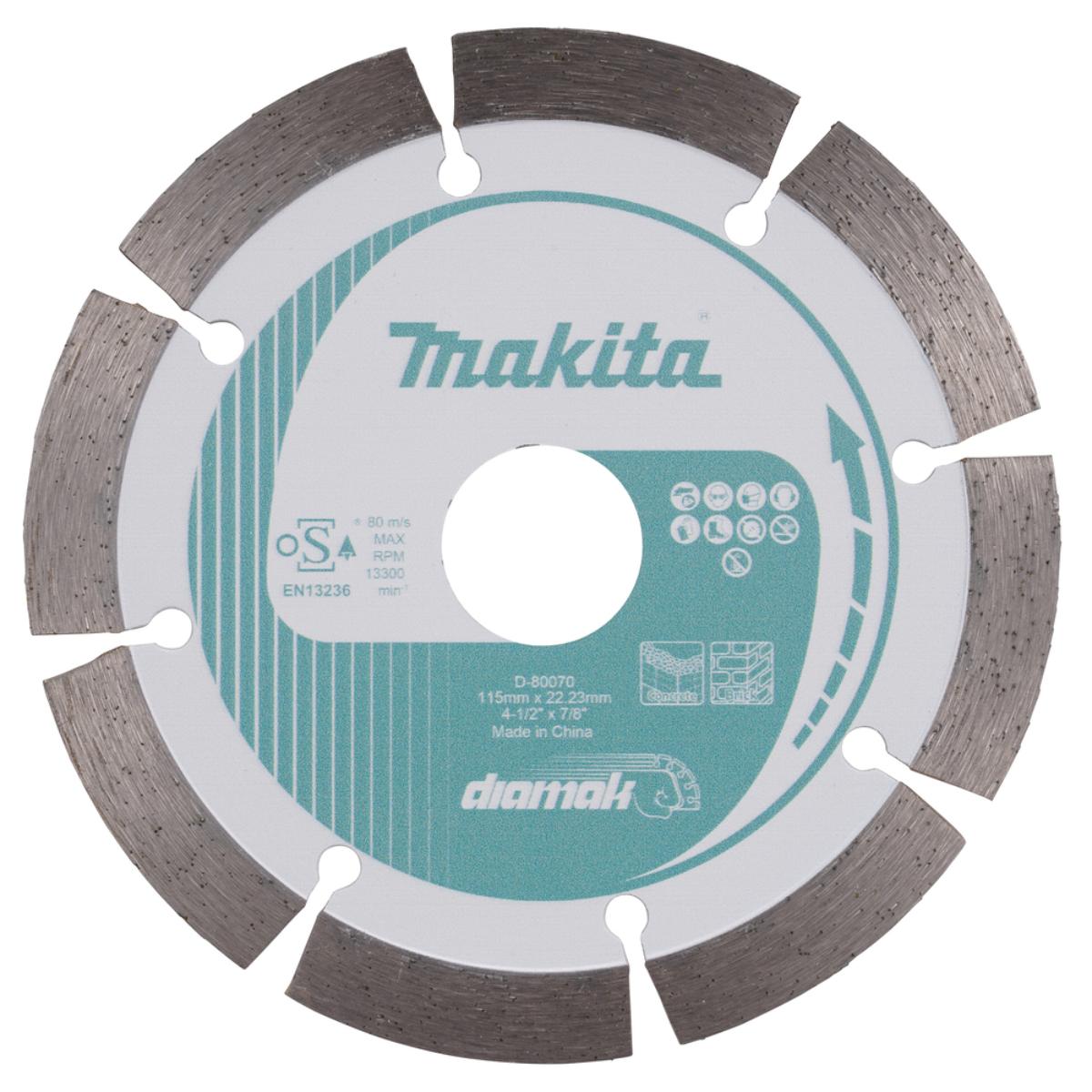 Makita Diamak Diamanttrennscheibe Ø 115 mm, 1,8 mm Schnittstärke, Beton, Ziegel, Stein