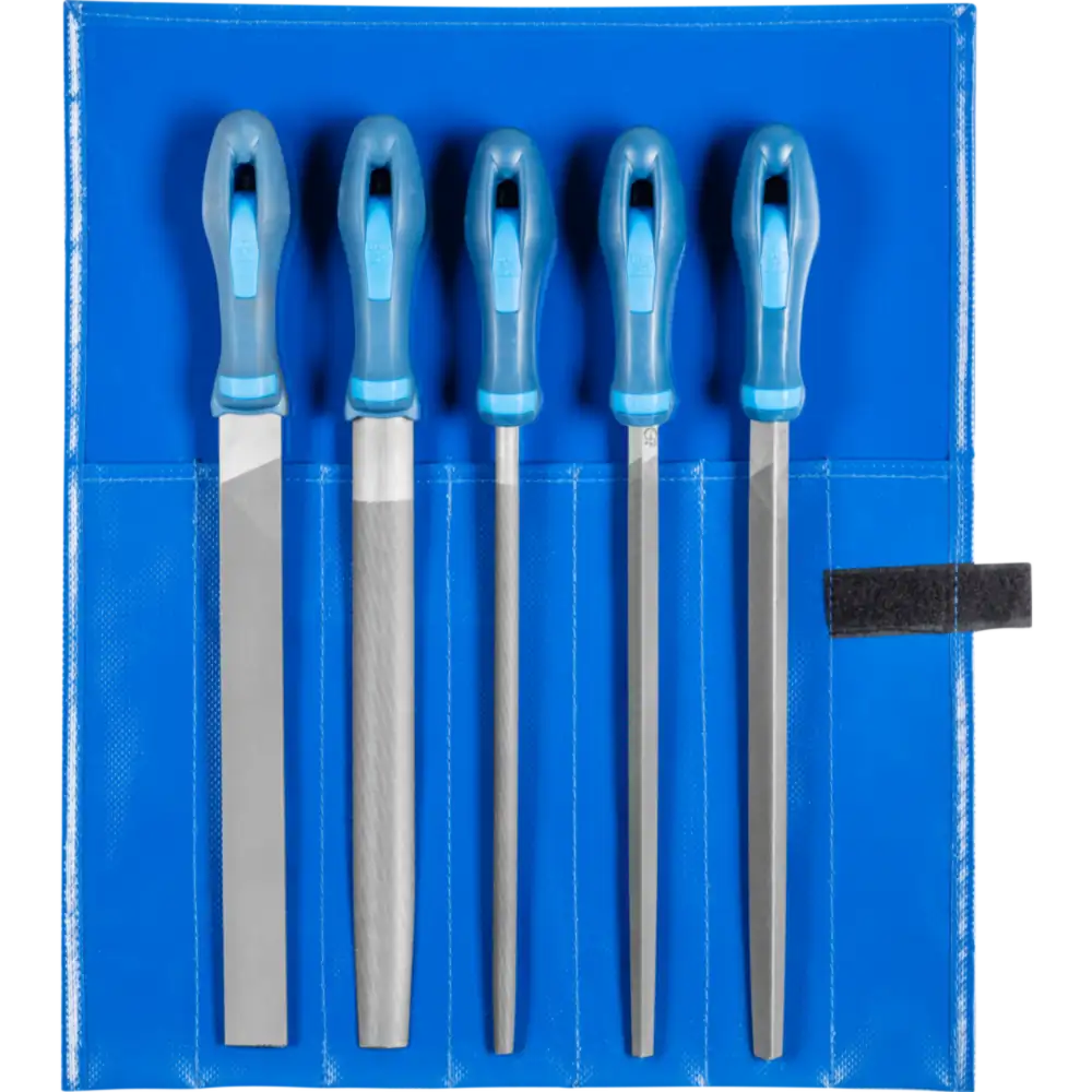 PFERD TOOLS Werkstattfeilen-Set WR 5-tlg. in Rolltasche Hieb 1 für grobe Zerspanung, Schruppen