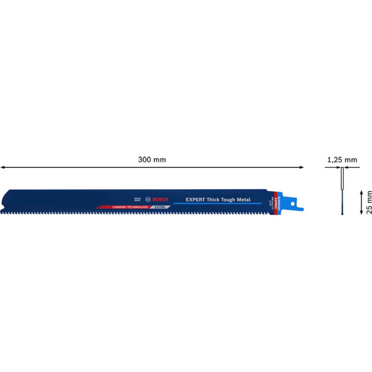 Bosch EXPERT Thick Tough Metal S 1255 CHC Säbelsägeblatt, 100 Stück