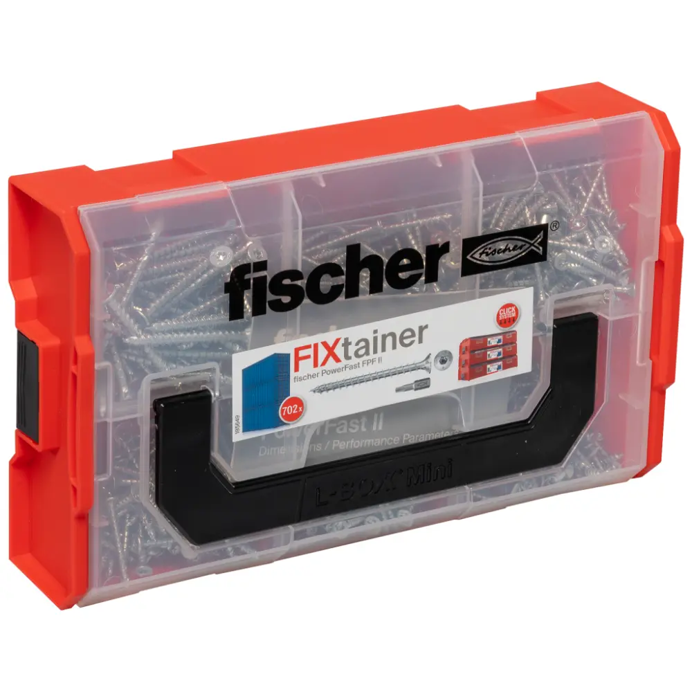 Fischer Sortimentsbox FixTainer Spanplattenschraube FPF II TX Vollgewinde + Bit