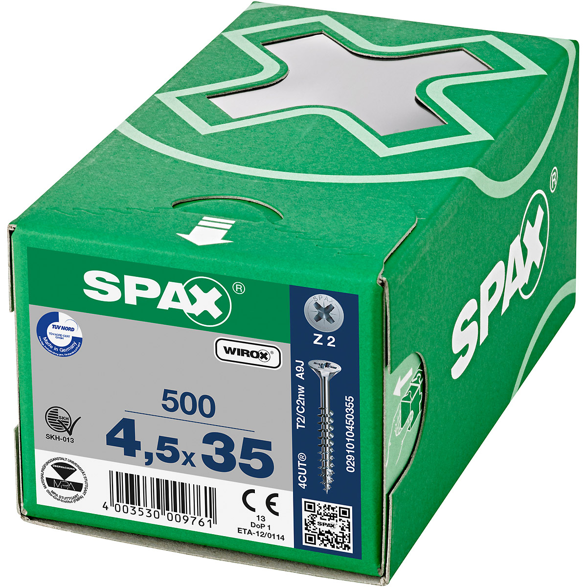 SPAX Senkmultikopf Kreuzschlitz Z2 Teilgewinde blank verzinkt, 500 Stück