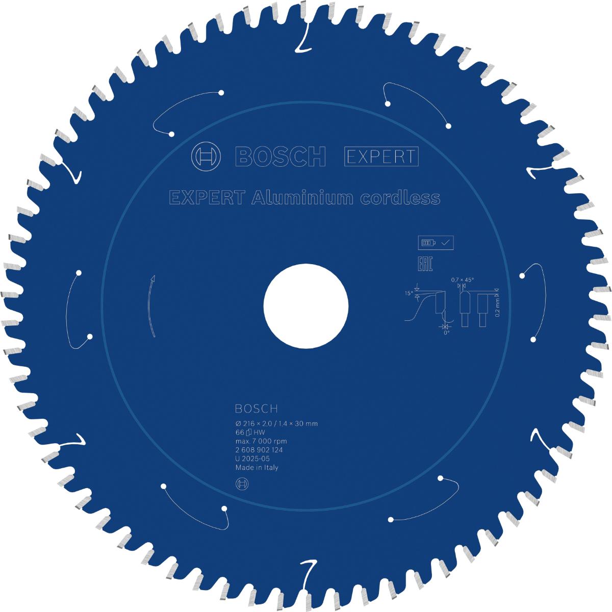 Bosch EXPERT Aluminium Kreissägeblatt, 216x30 mm, Z66