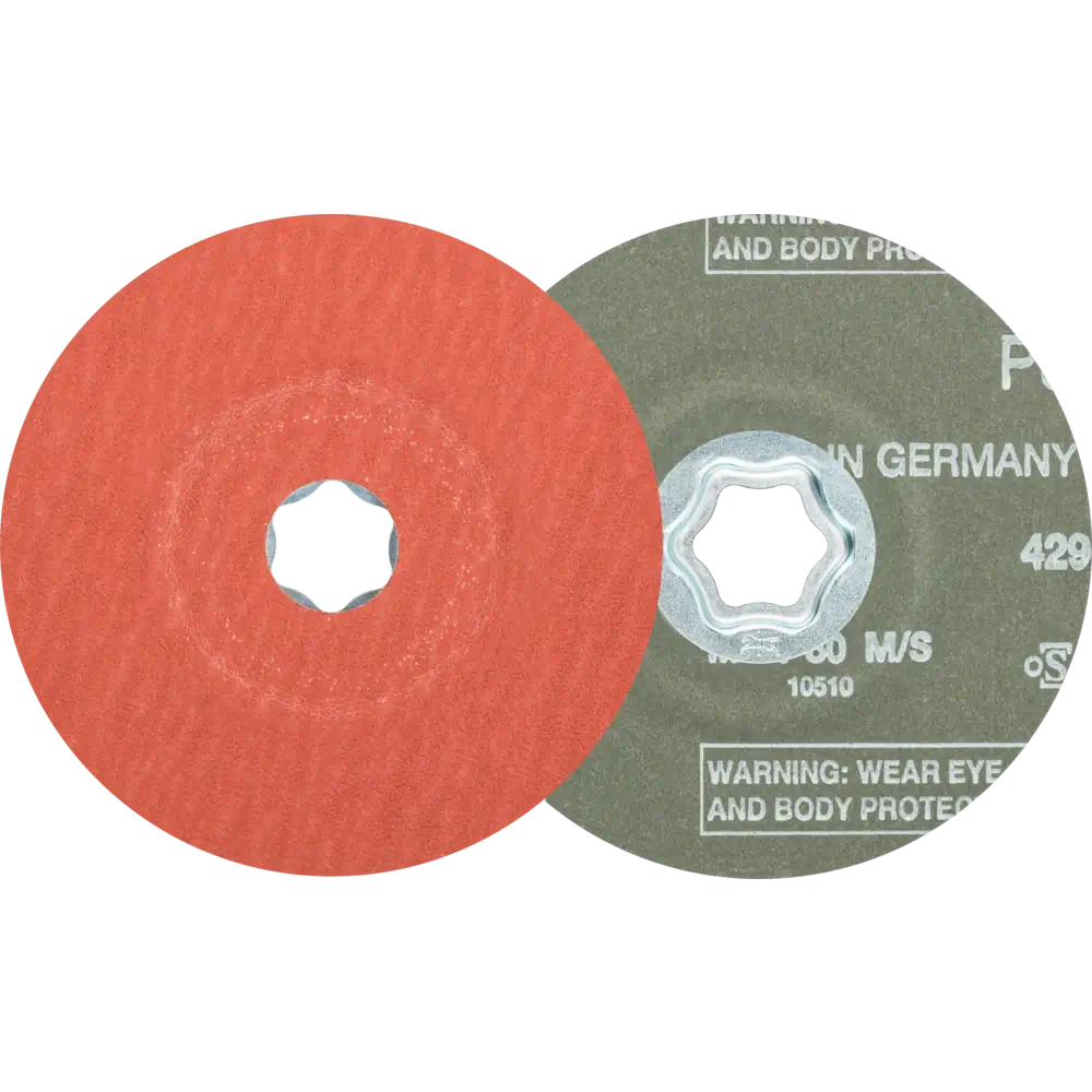 PFERD TOOLS COMBICLICK Korund Fiberscheibe für Edelstahl