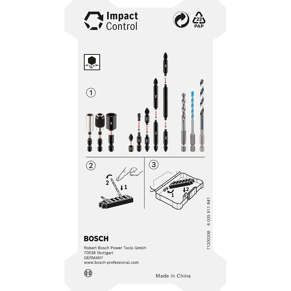 Bosch Impact Control Multi Construction Bohrer- und Schrauberbit-Set, 35-teilig