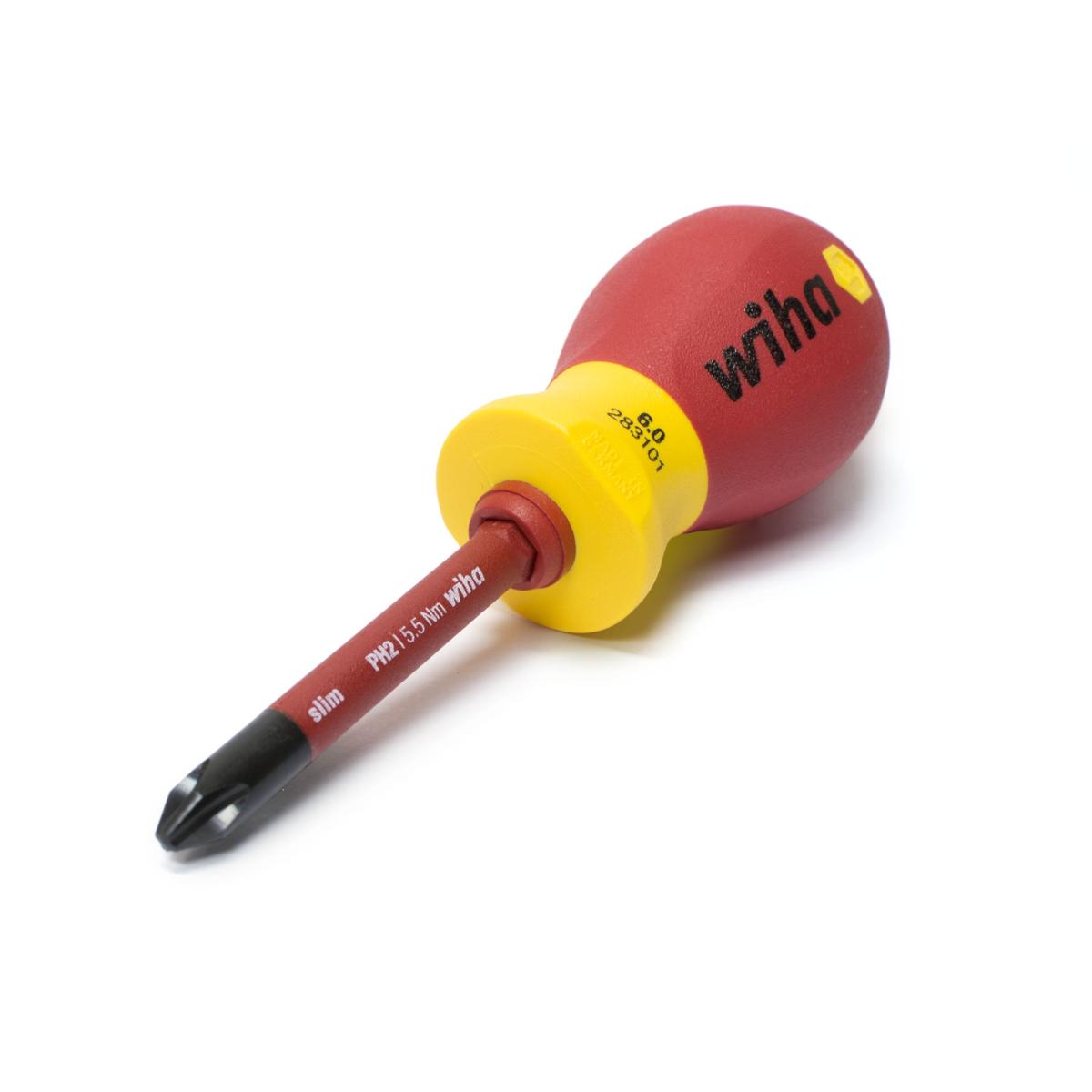 Wiha Schraubendreher mit Bithalter Set slimVario electric Stubby 4-teilges Set mit slimBits