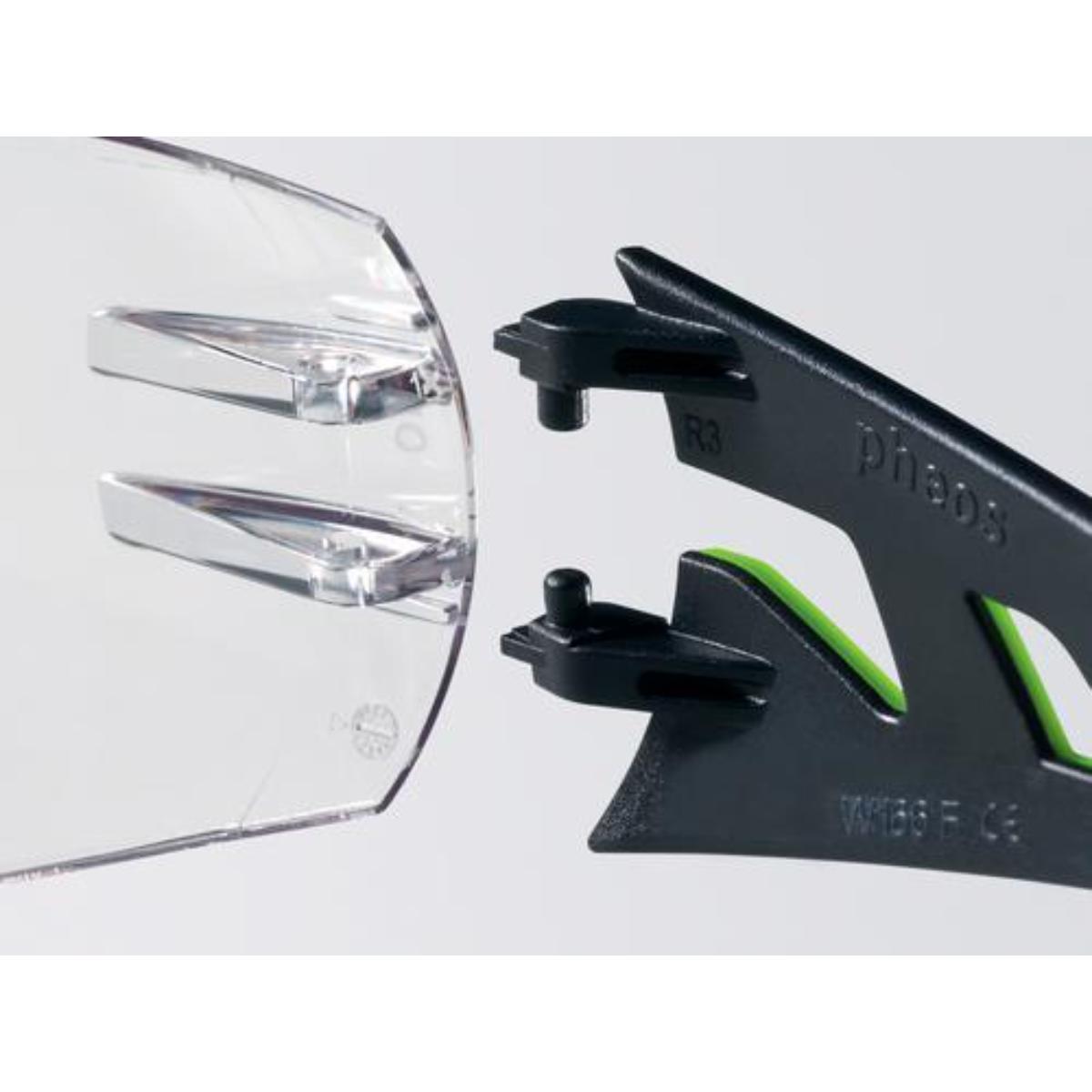 uvex Bügelbrille pheos schwarz, grün