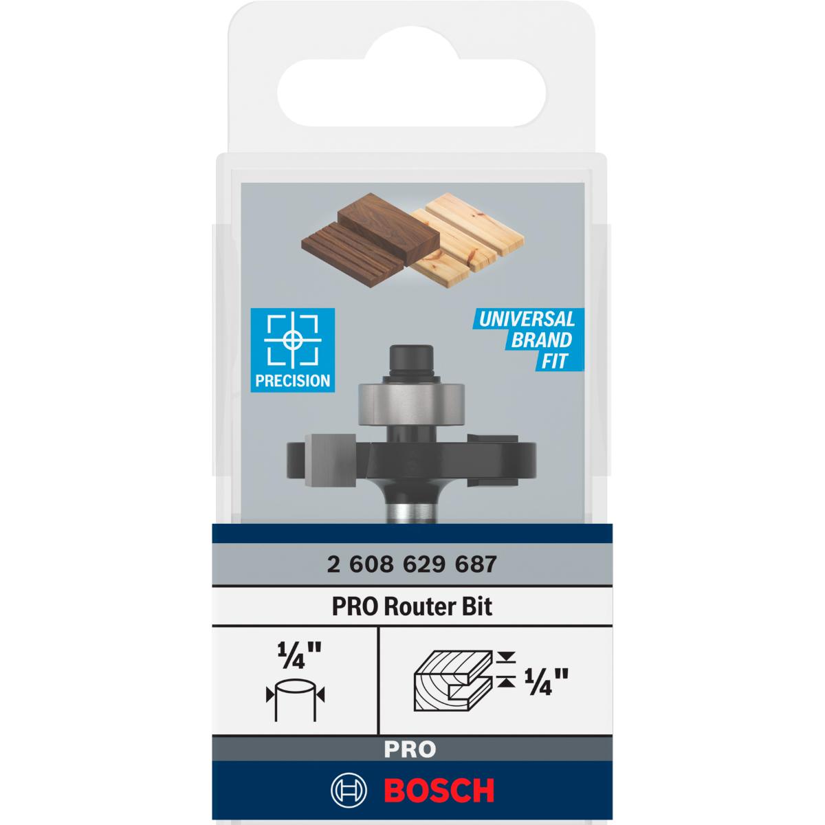 Bosch PRO Nutfräser, L 1/4, Schaft 1/4