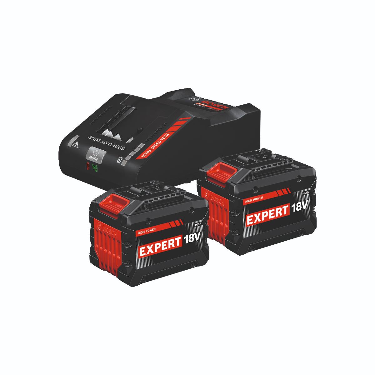 Bosch Batterie/Ladegerät Set 2x EXBA18V-150 + EXAL18V-160
