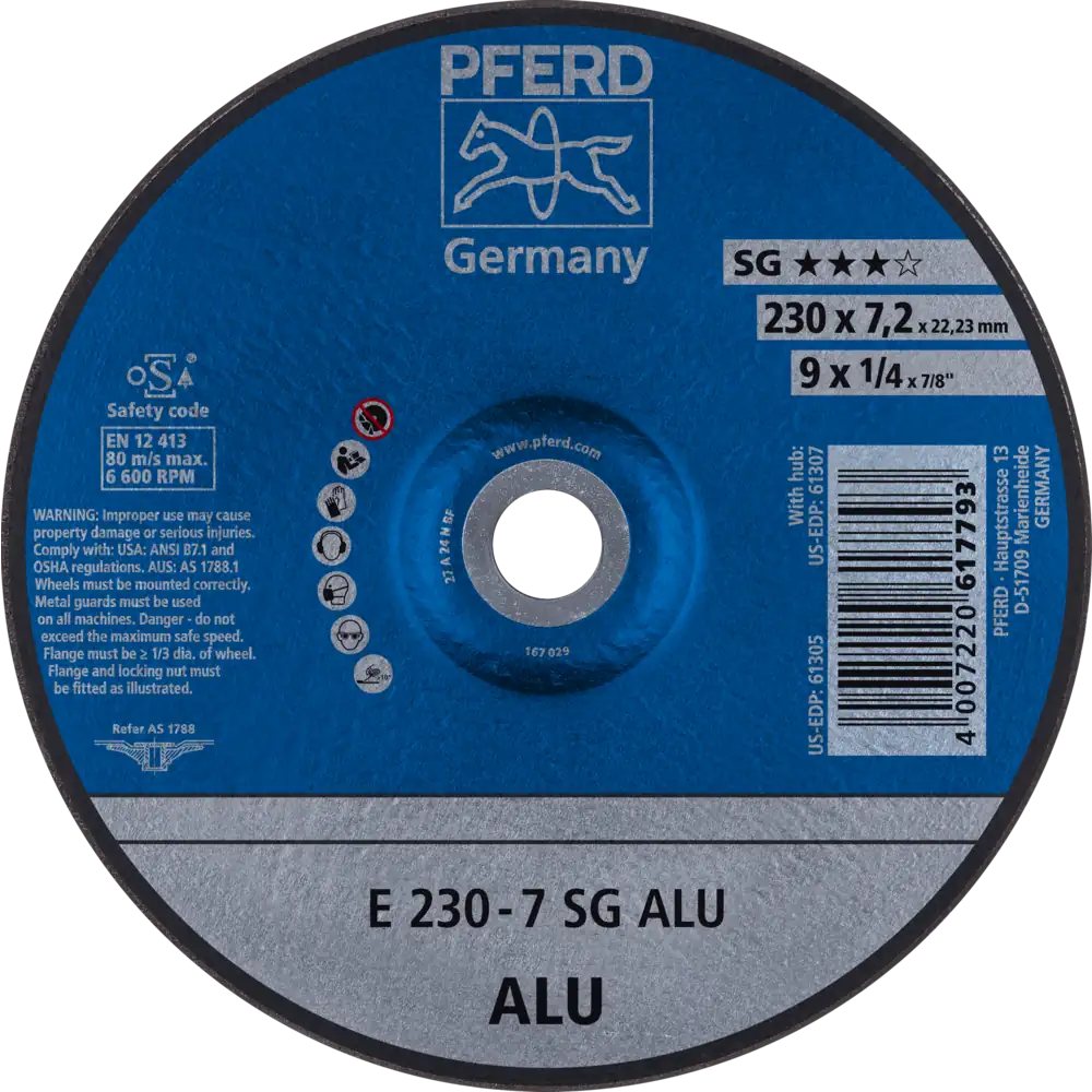 PFERD TOOLS Schruppscheibe E Leistungslinie SG ALU für Alu