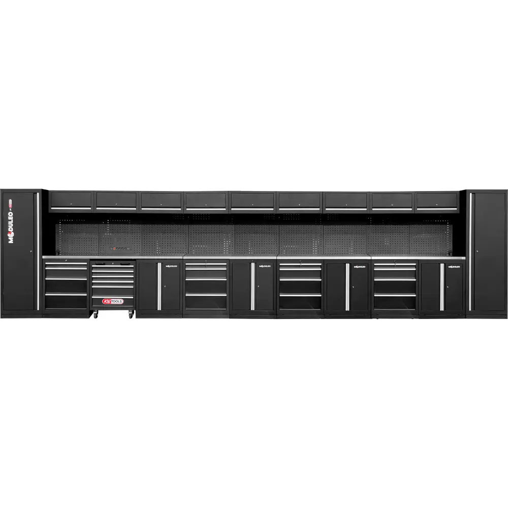 KS TOOLS Werkstatt-Schranksystem, gerade, 7320 x 500 mm, Variante 2