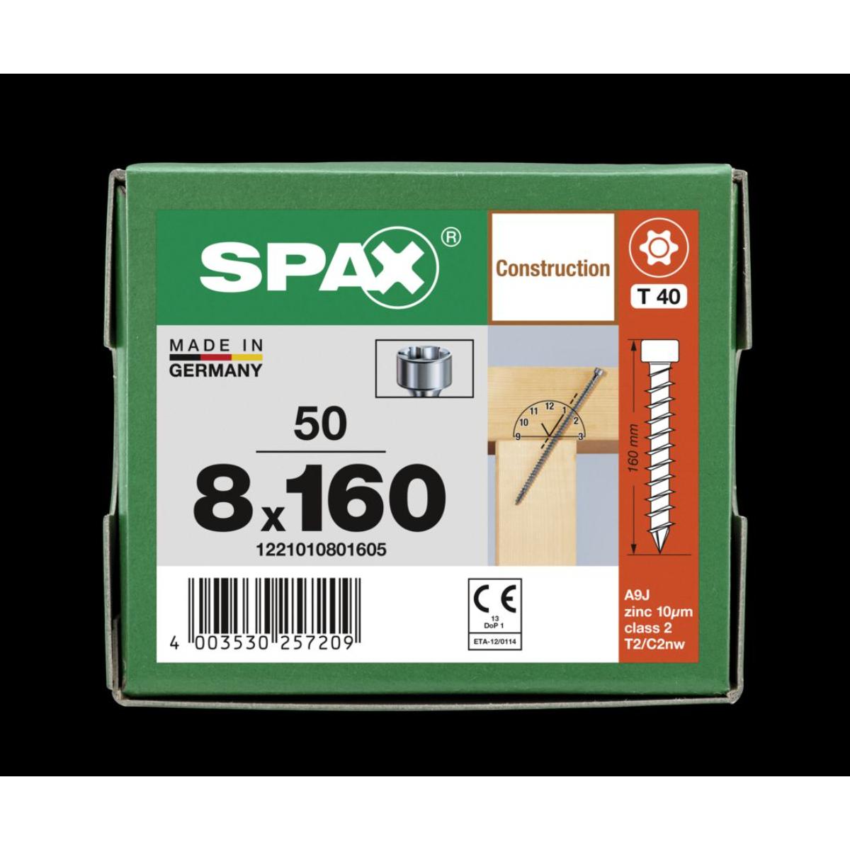 SPAX-S Zylinderkopf T-Star Plus T40 Vollgewinde Cut WIROX, 50 stück