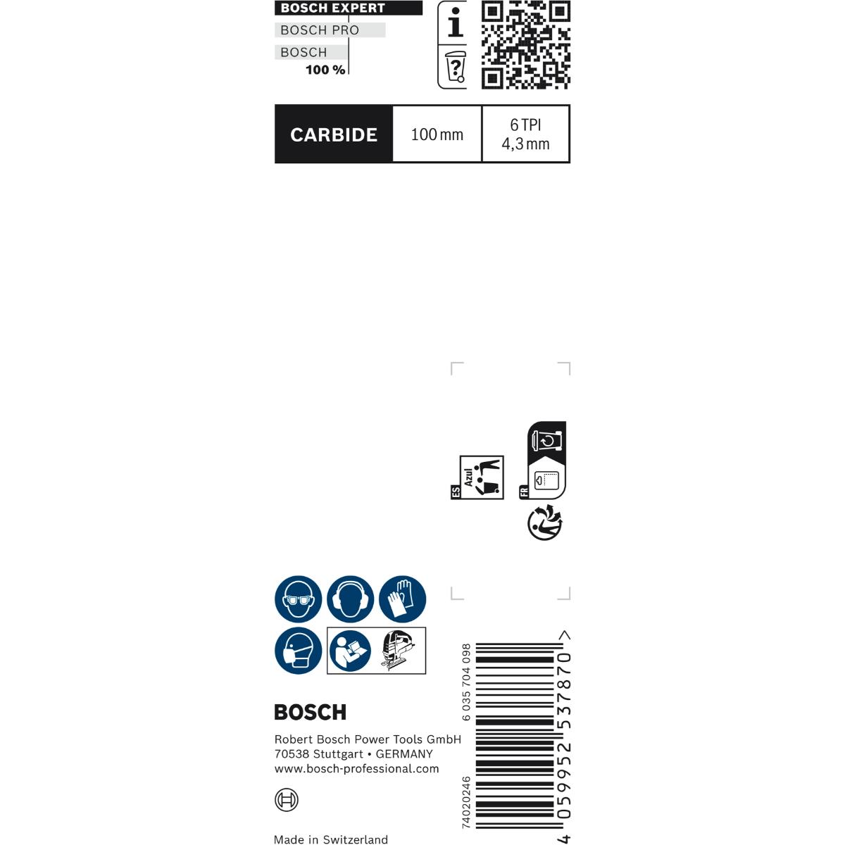 Bosch EXPERT ‘Fiber Plaster’ T 141 HM Stichsägeblatt, 3 Stück