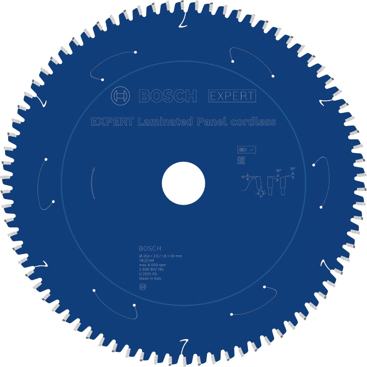 Bosch EXPERT Laminated Panel Kreissägeblatt, 254x30 mm, Z78