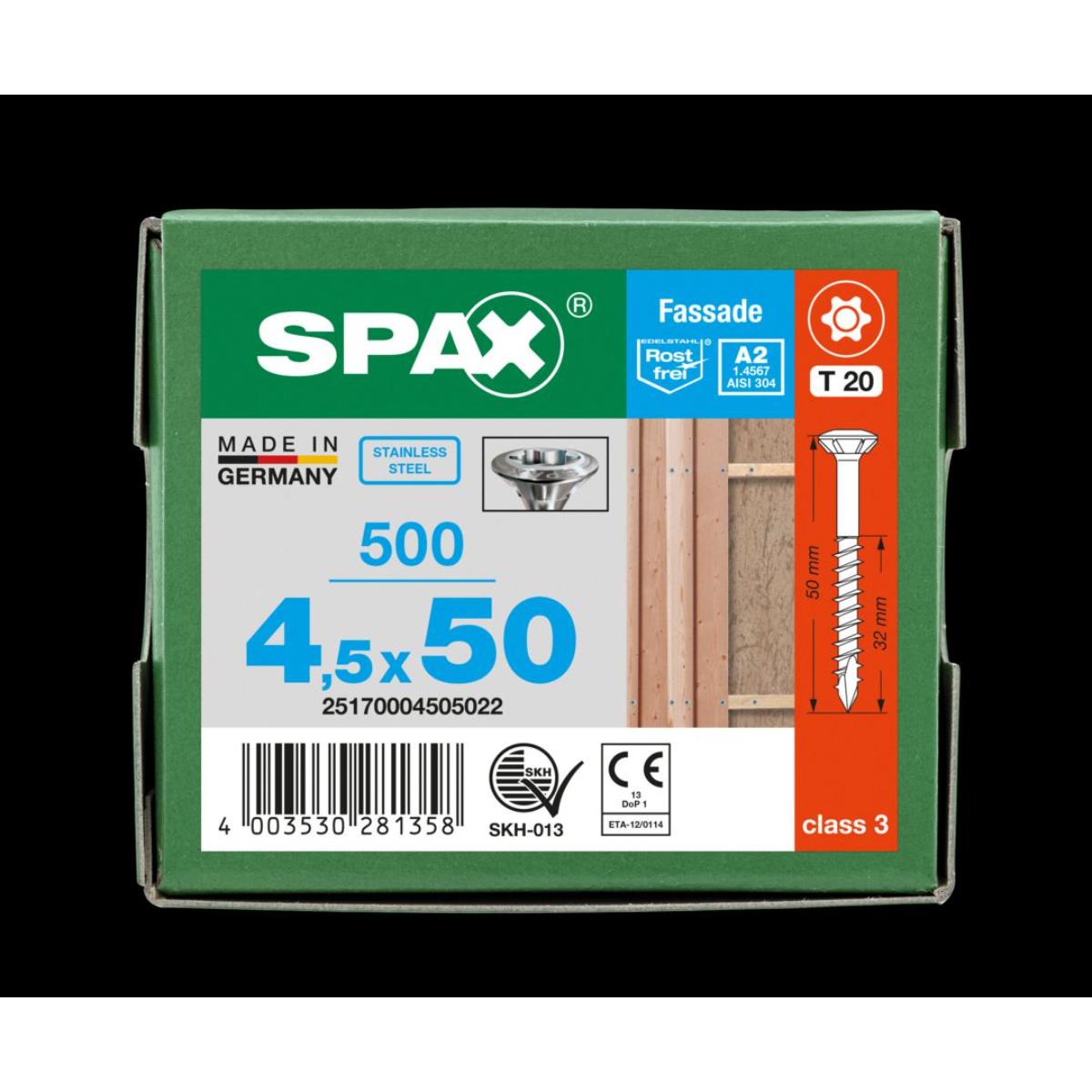 SPAX-S A2 Linsenkopf Fräsrippen T-Star Plus T20 Teilgewinde Cut, 500 Stück