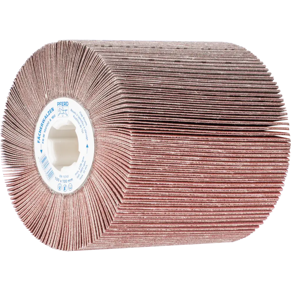 PFERD TOOLS Fächerschleifwalze zum universellen Einsatz auf Walzenantrieben