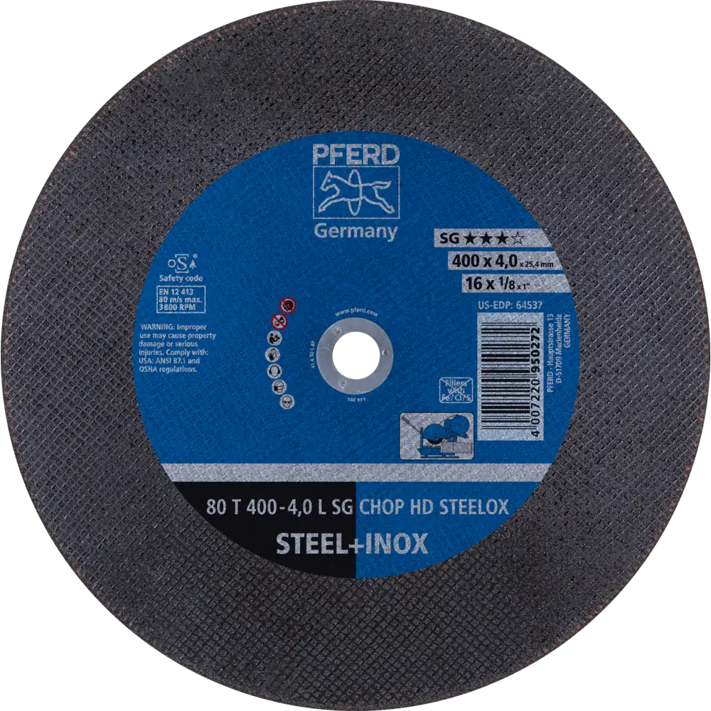 PFERD TOOLS Trennscheibe T Leistungslinie SG CHOP HD STEELOX für Stahl/Edelstahl