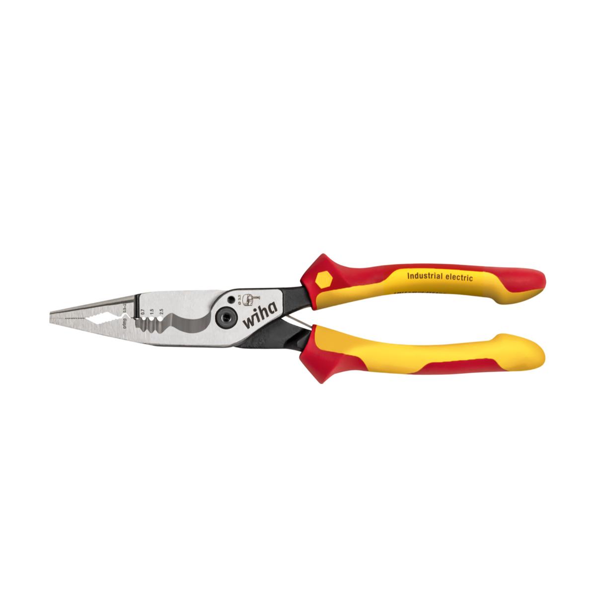 Wiha Multifunktionszange 8in1 Industrial electric mit ein- und ausschaltbarer Öffnungsfeder
