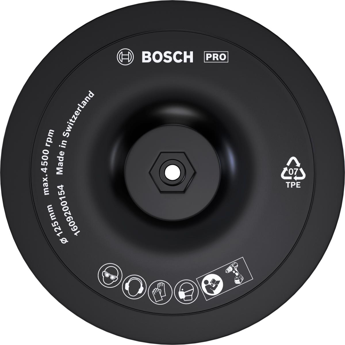 Bosch PRO Klettverschlussteller, 125 mm, 8 mm