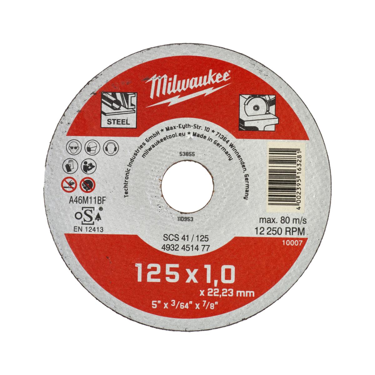 Milwaukee - Displ.Metalltrennsch.125x1mm Contr.(200) - 4932451478