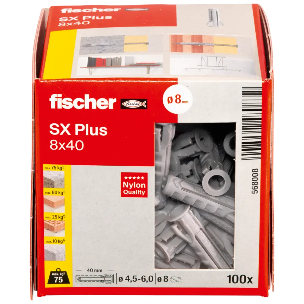 Fischer Spreizdübel SX Plus 8x40