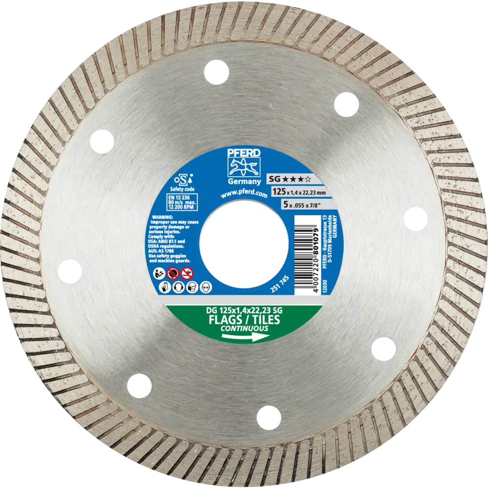 PFERD TOOLS Diamant-Trennscheibe DG SG zum Trennen von Fliesen