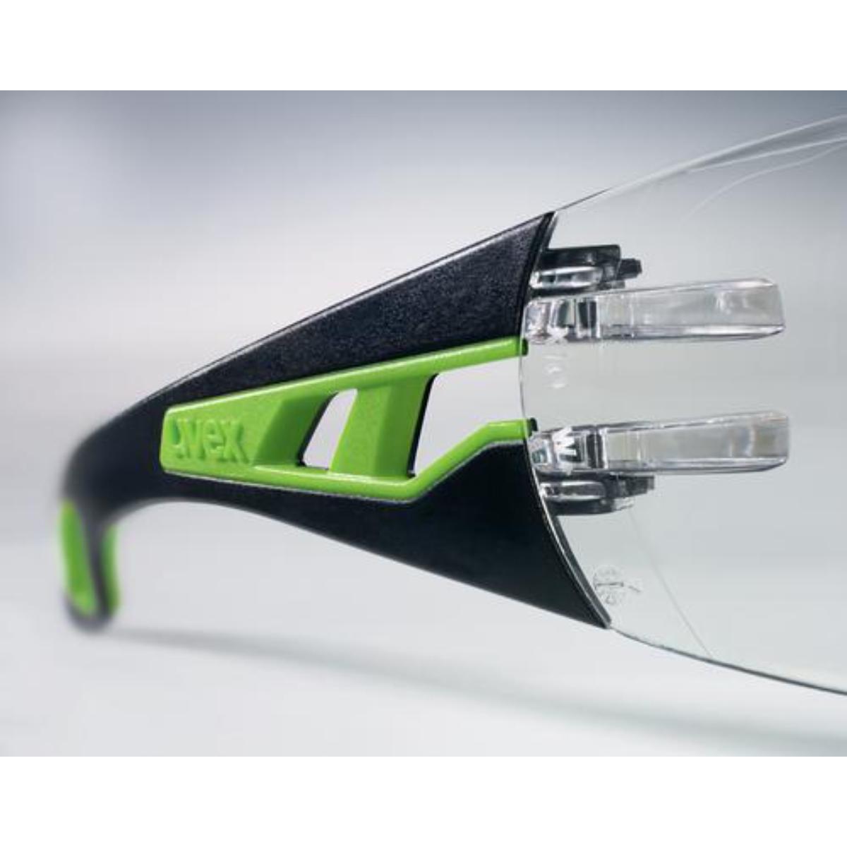 uvex Bügelbrille pheos schwarz, grün