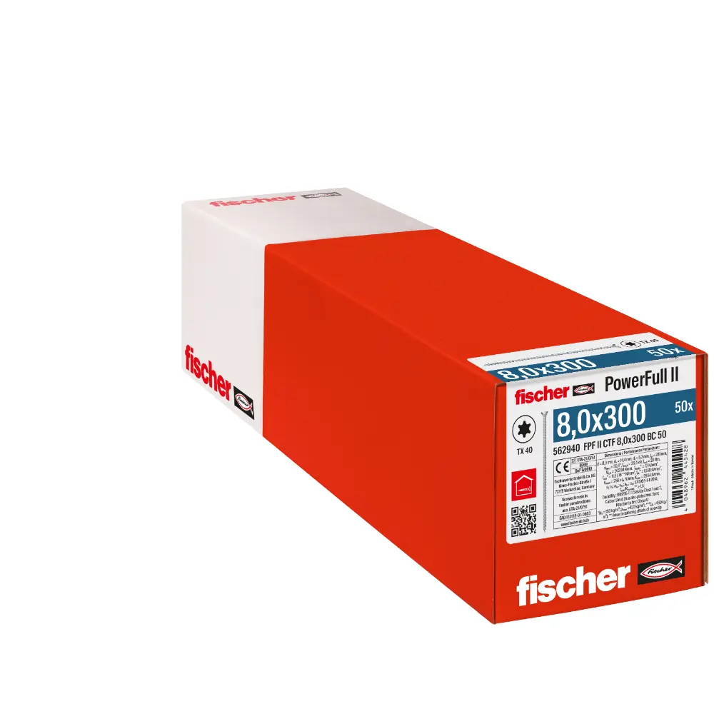 Fischer Vollgewindeschraube 8,0x300 PowerFull FPF II CTF 8 BC