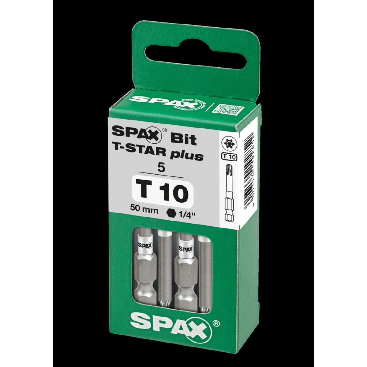 SPAX Bit T-Star Plus T10 50mm, 5 Stück