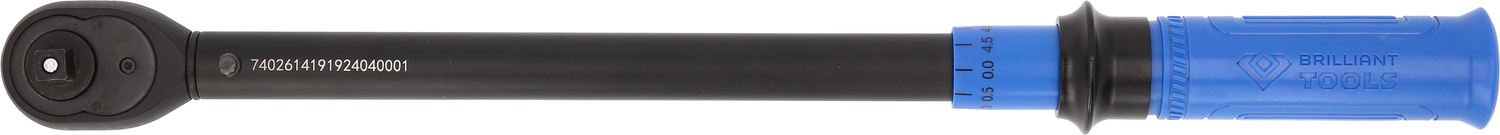 Brilliant Tools 3/8" Ratschen-Drehmomentschlüssel umschaltbar, 10-100 Nm