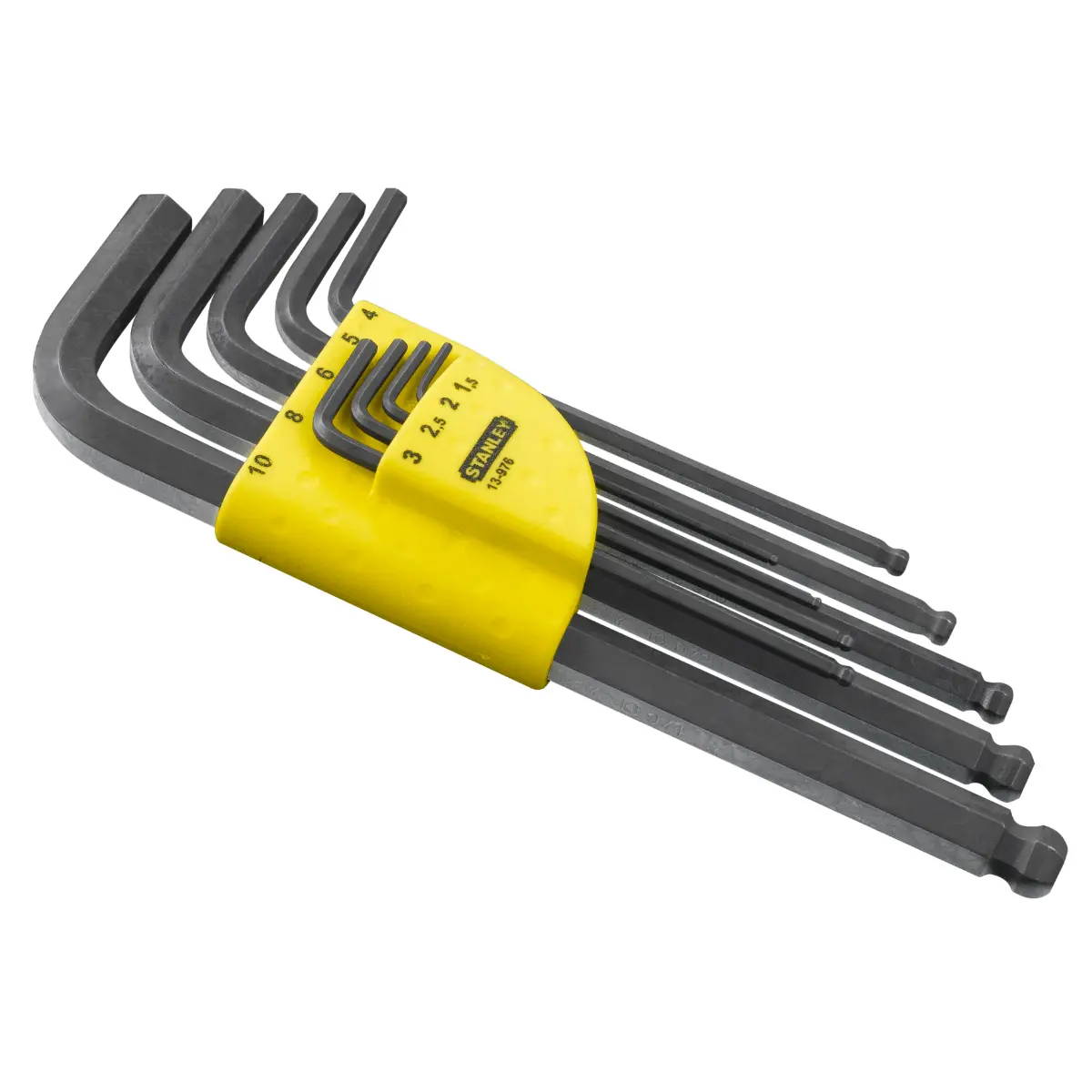 STANLEY Stiftschlüssel-Set im Halter, Kugelkopf-Ausführung, metrisch 9-tlg.