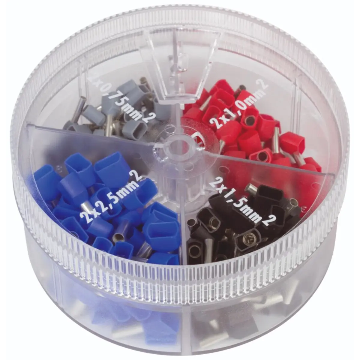 Rennsteig Sortimentsbox 2 mit isolierten Zwillings-Aderendhülsen 0,75 / 1 / 1,5 / 2,5 mm²