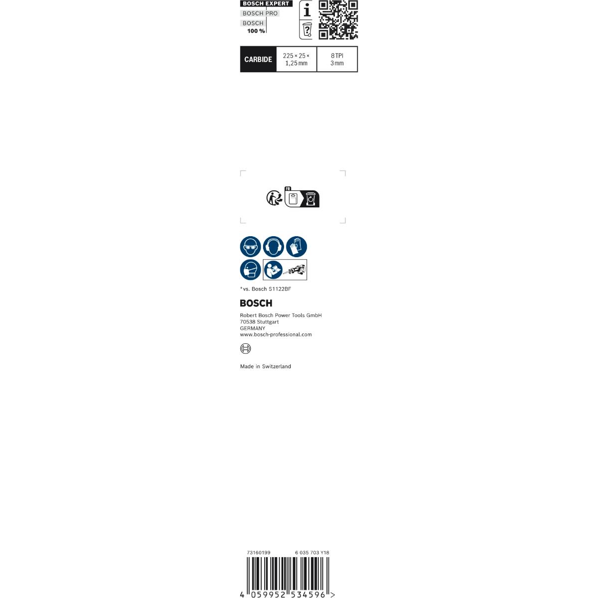Bosch EXPERT ‘Thick Tough Metal’ S 1155 CHC Säbelsägeblatt