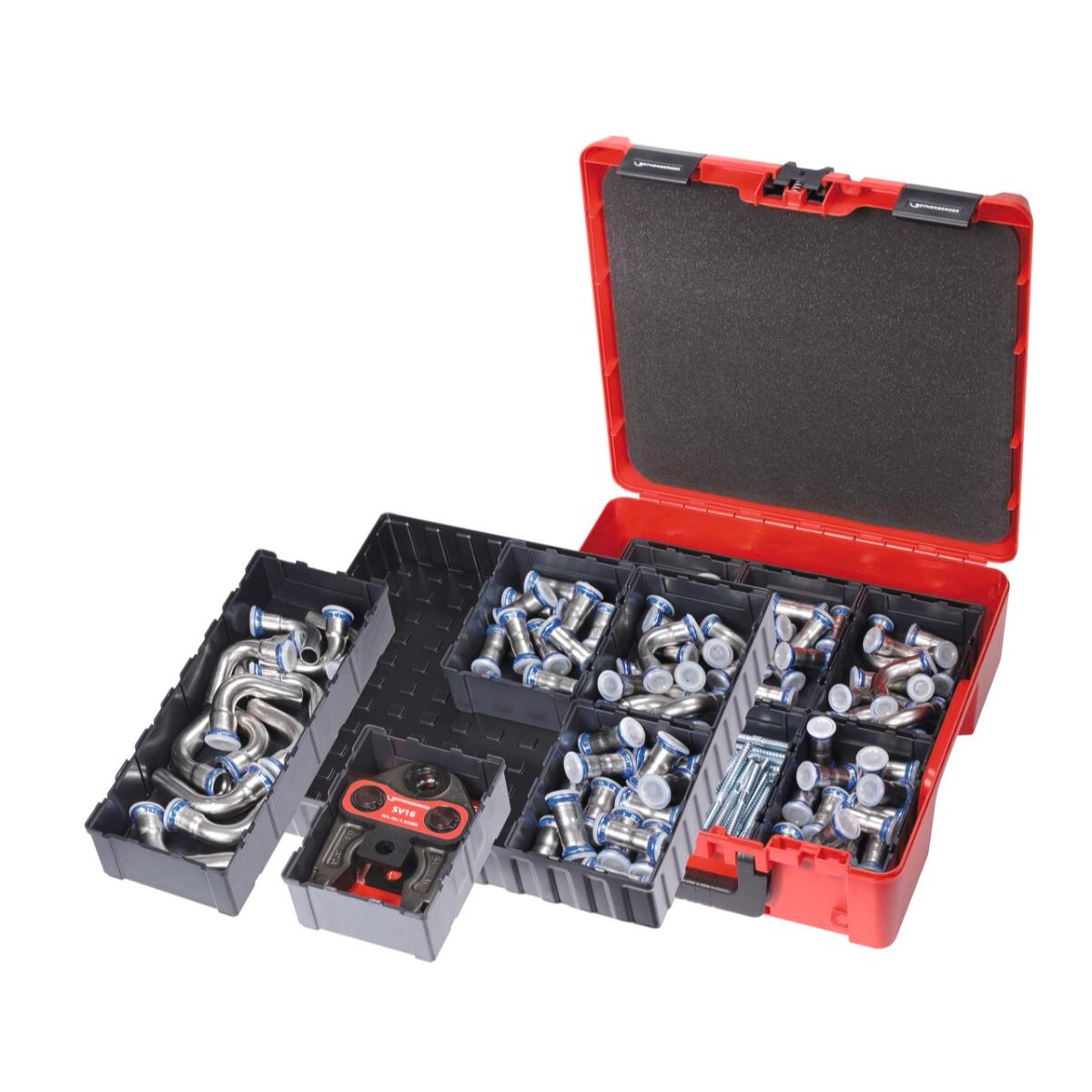 Rothenberger Werkzeugkoffer ROCASE 4414 mit 2 Trays mit 12 ROBOX B2350 Set