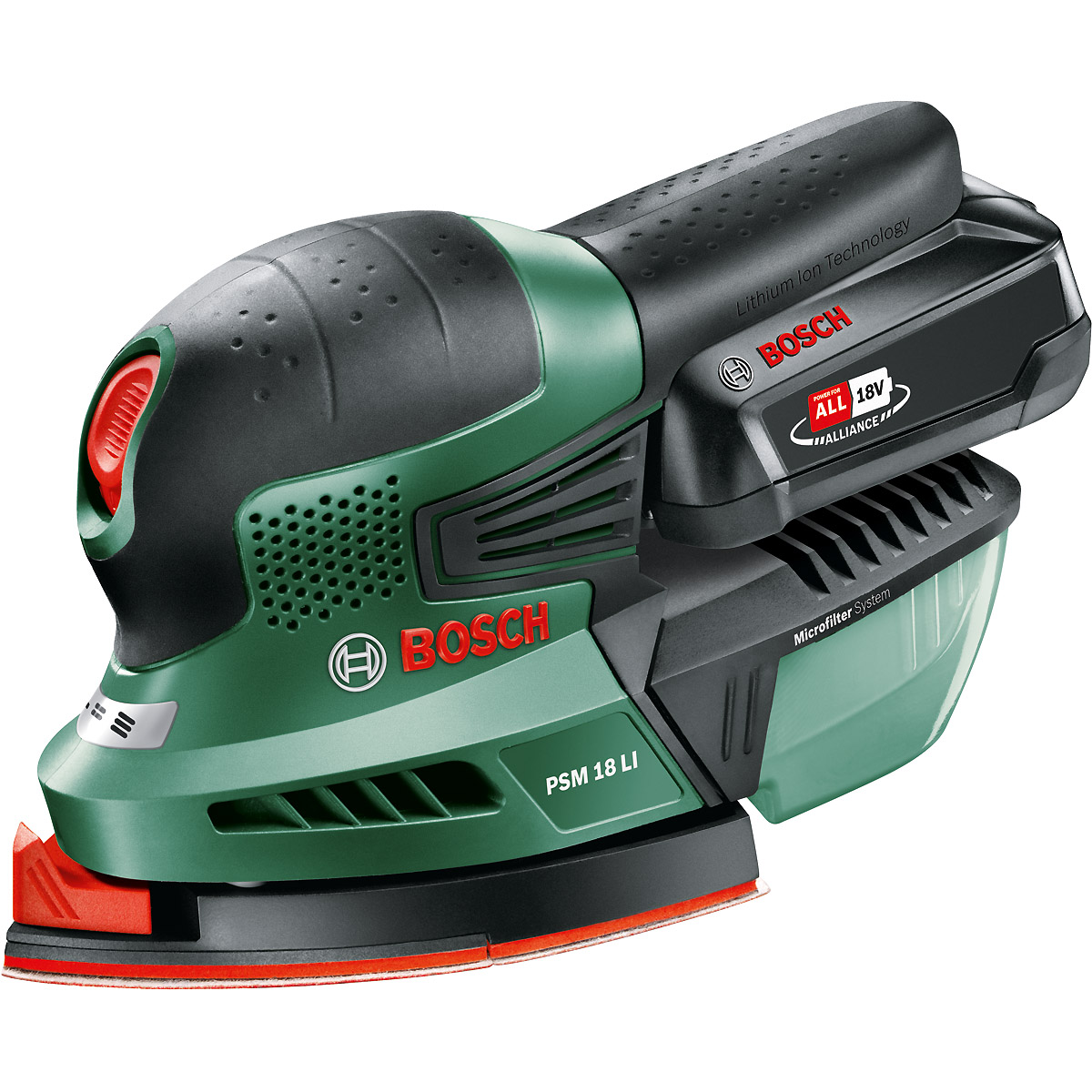Bosch Akku-Multischleifer PSM 18 LI, mit 1 x PBA 18V 2.5 Ah Akku