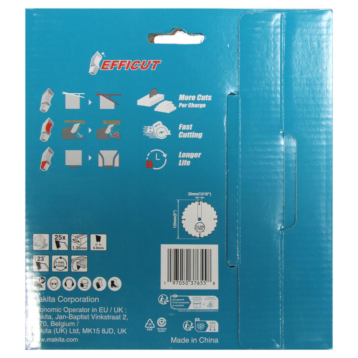 Makita Kreissägeblatt 125x20x25Z EFFICUT
