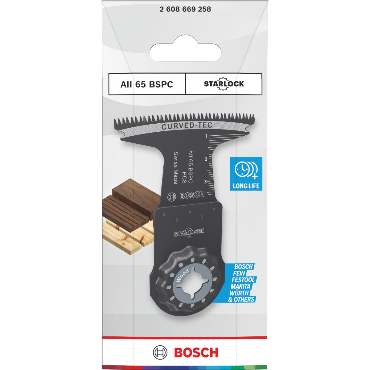 Bosch AII 65 BSPC Holz Tauchsägeblatt, Starlock, 65 x 40 mm, 1-Stück
