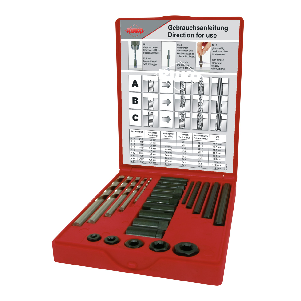 RUKO Gewindeausdreh-Satz - 25-tlg.