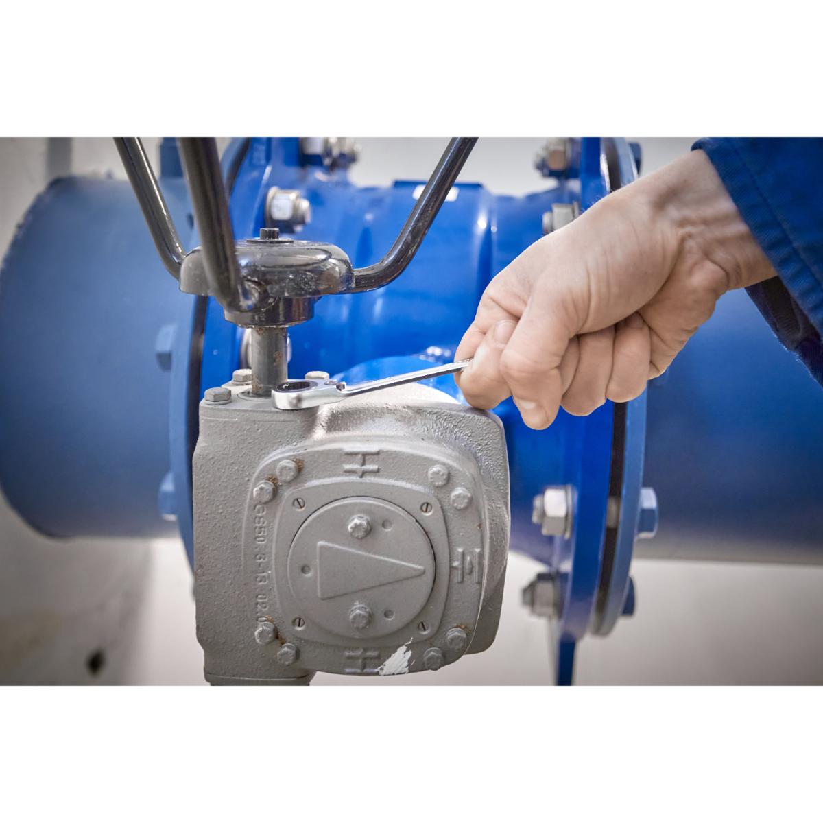 Wiha Ringratschen-Gabelschlüssel Set 12-teilges Set umschaltbar in Halter