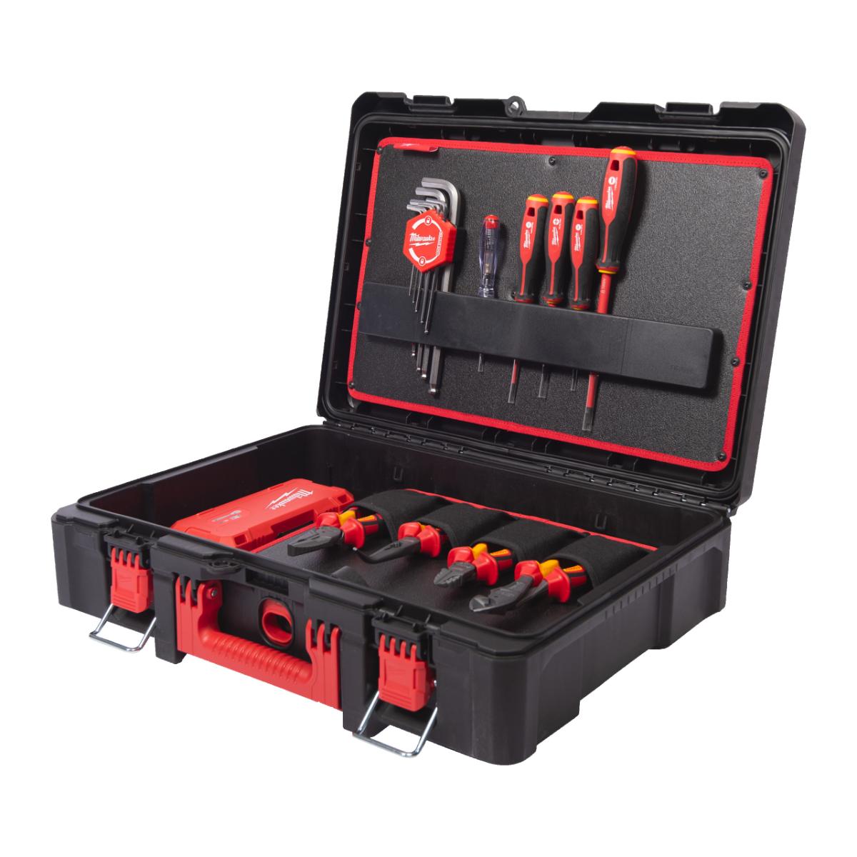 Milwaukee Elektriker-Handwerkzeuge Set 62-teilig im PACKOUT Koffer