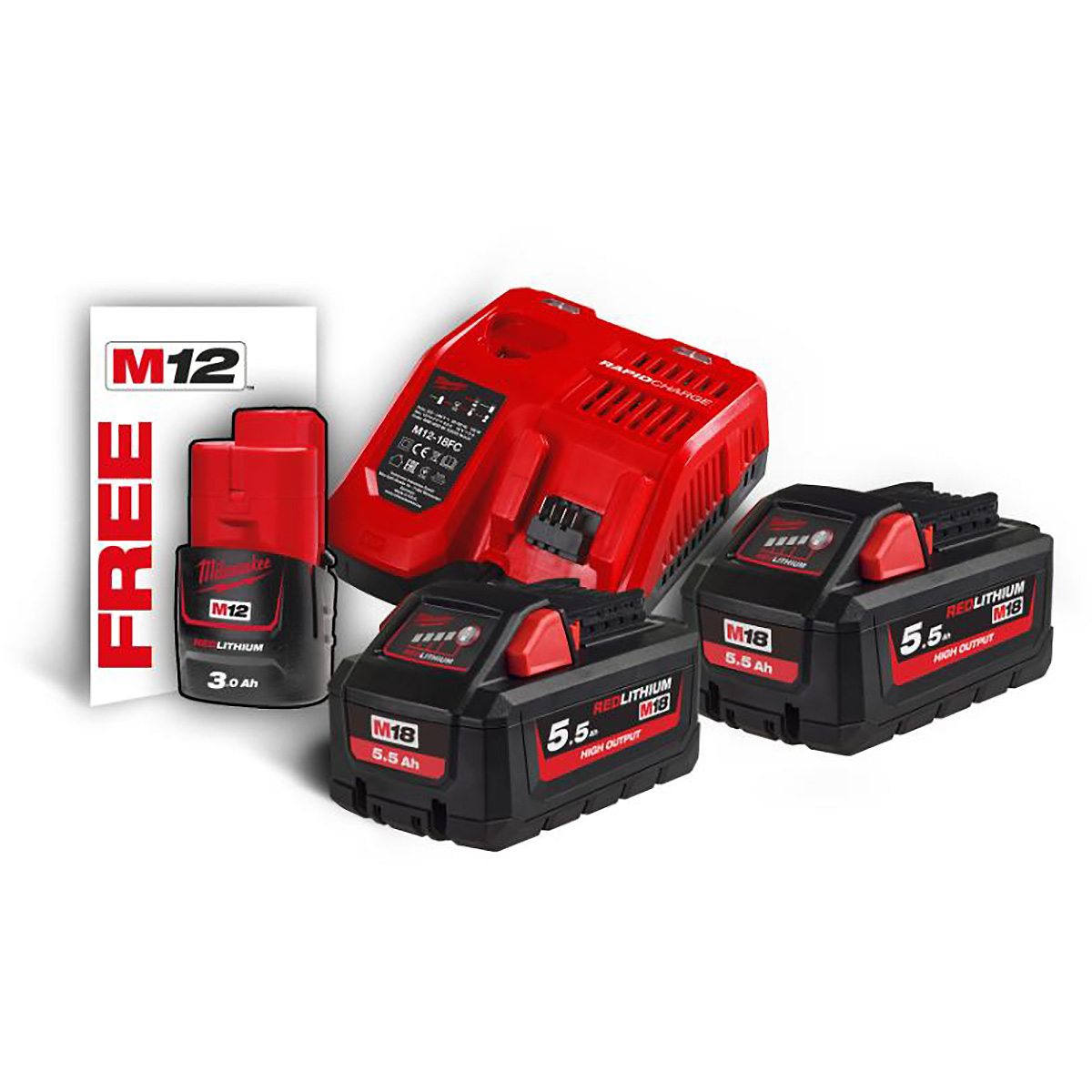 Milwaukee 18V Starterset M18 HNRG-552 Milwaukee 18V Starterset M18 HNRG-552