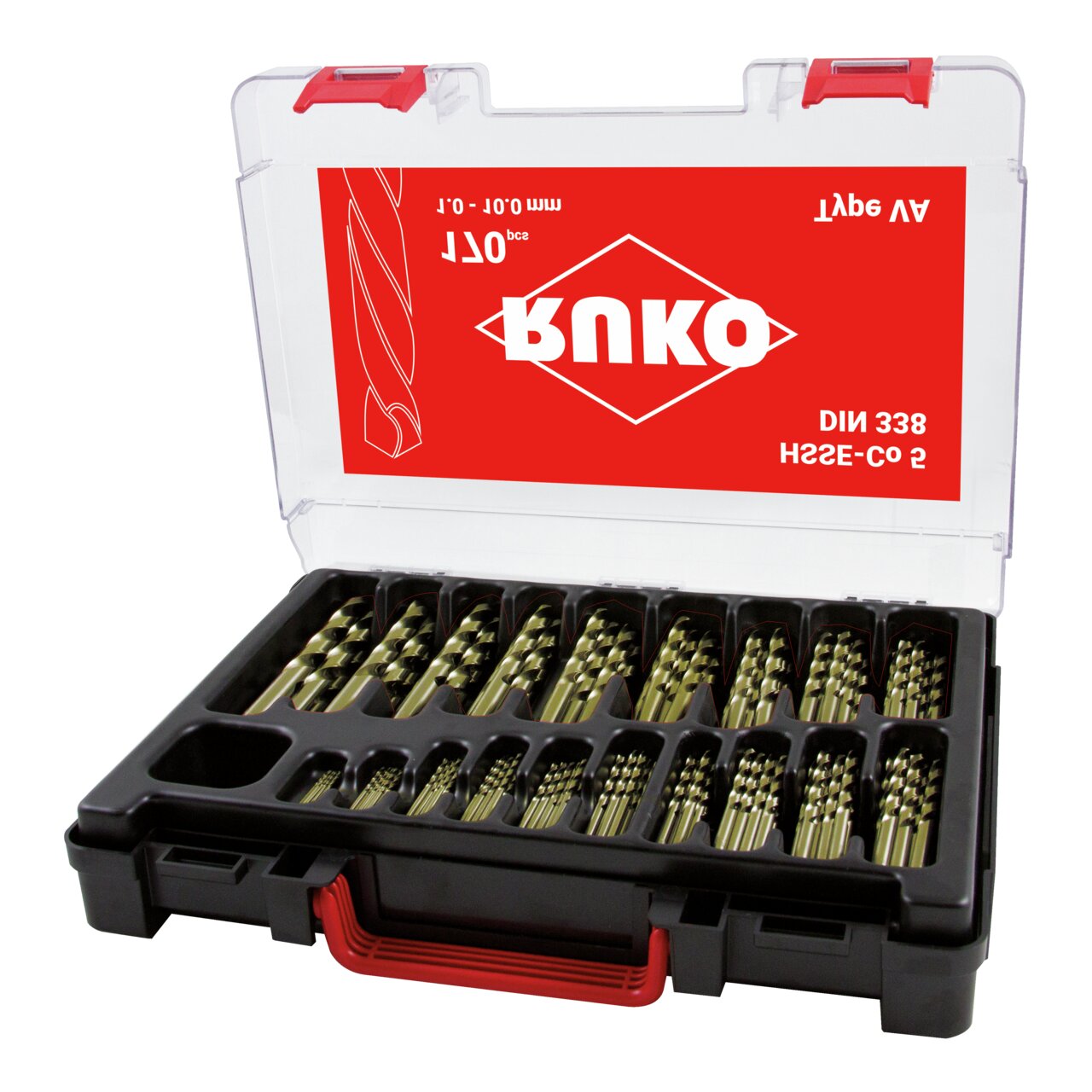 RUKO Spiralbohrer-Satz DIN 338 Typ VA HSS-Co 5 - 170-tlg.