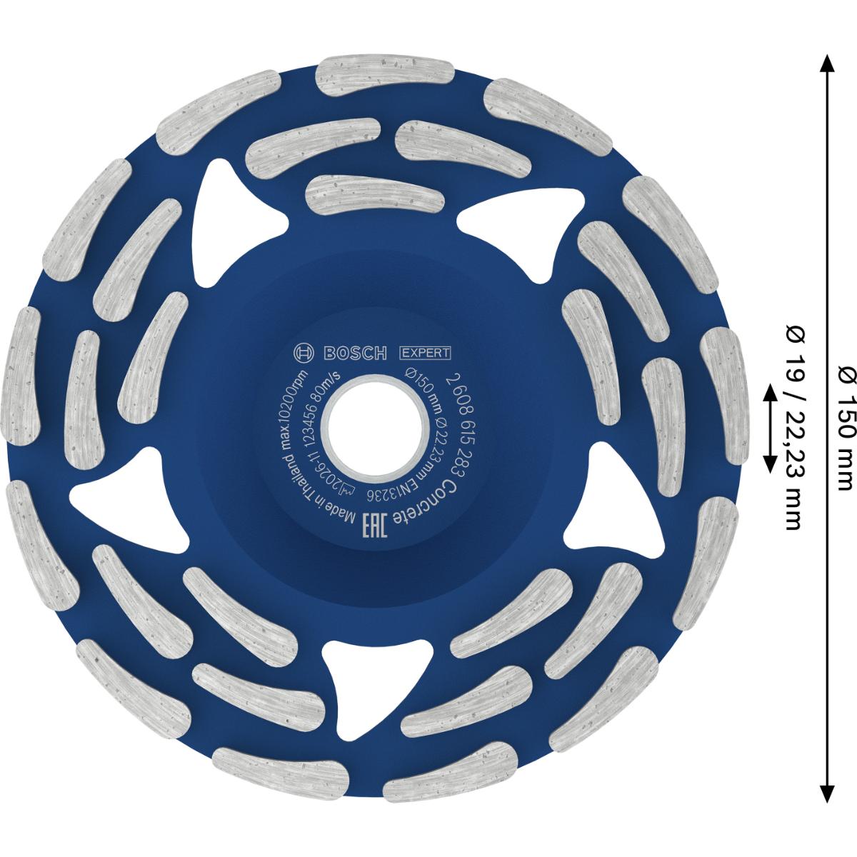 Bosch EXPERT Concrete Topfscheibe long life, 150×22,23×5 mm